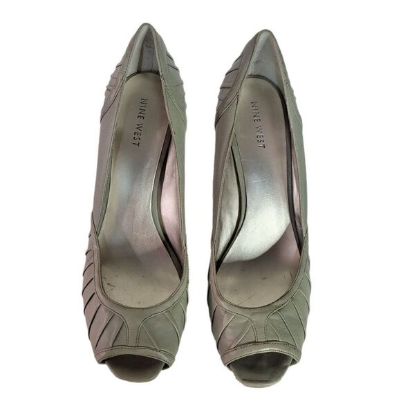 Nine West Peep-Toe NW Bouncle Heels (Size 8M) - Picture 5 of 8